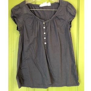 H&M blue peasant style shirt